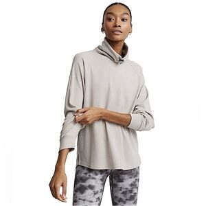 Varley Adkisson Cowlneck Sweatshirt Toggle Tunic Long Pullover Gray Size Small